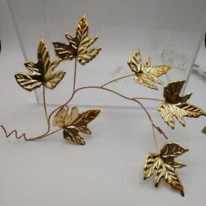 Homco Brass and Copper Maple Leaves Wall Decor-Mid Century Modern